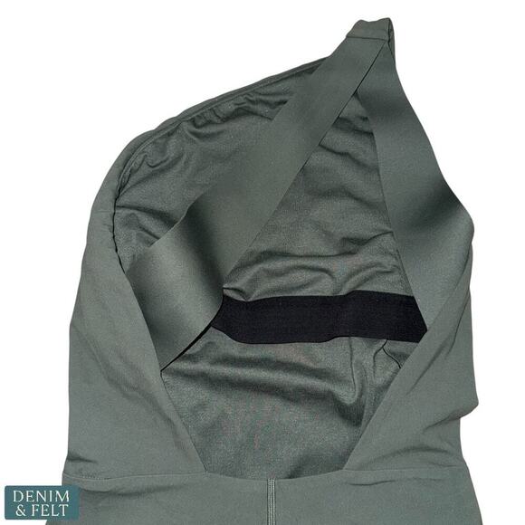 Lululemon Lab Asymmetrical One-Shoulder Bodysuit Full-On Luxtreme Green Sz 6 - Picture 9 of 12